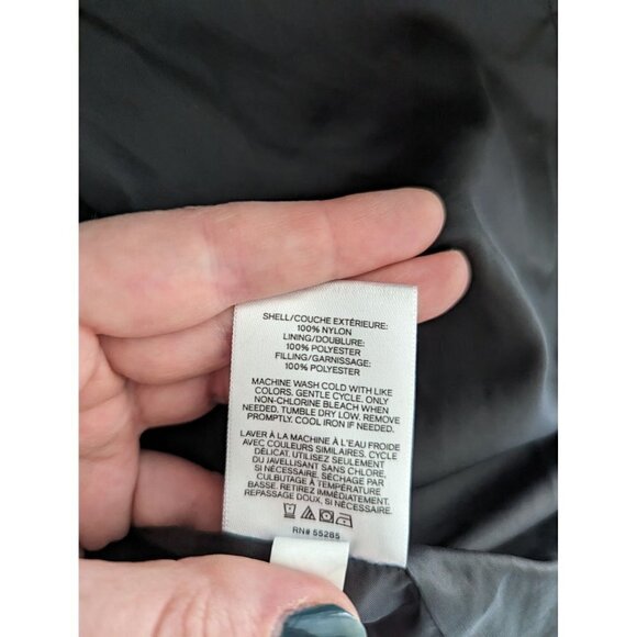 NWOT Express Belted Black Quilted Puffer Long Winter Jacket with Hood - Picture 12 of 13